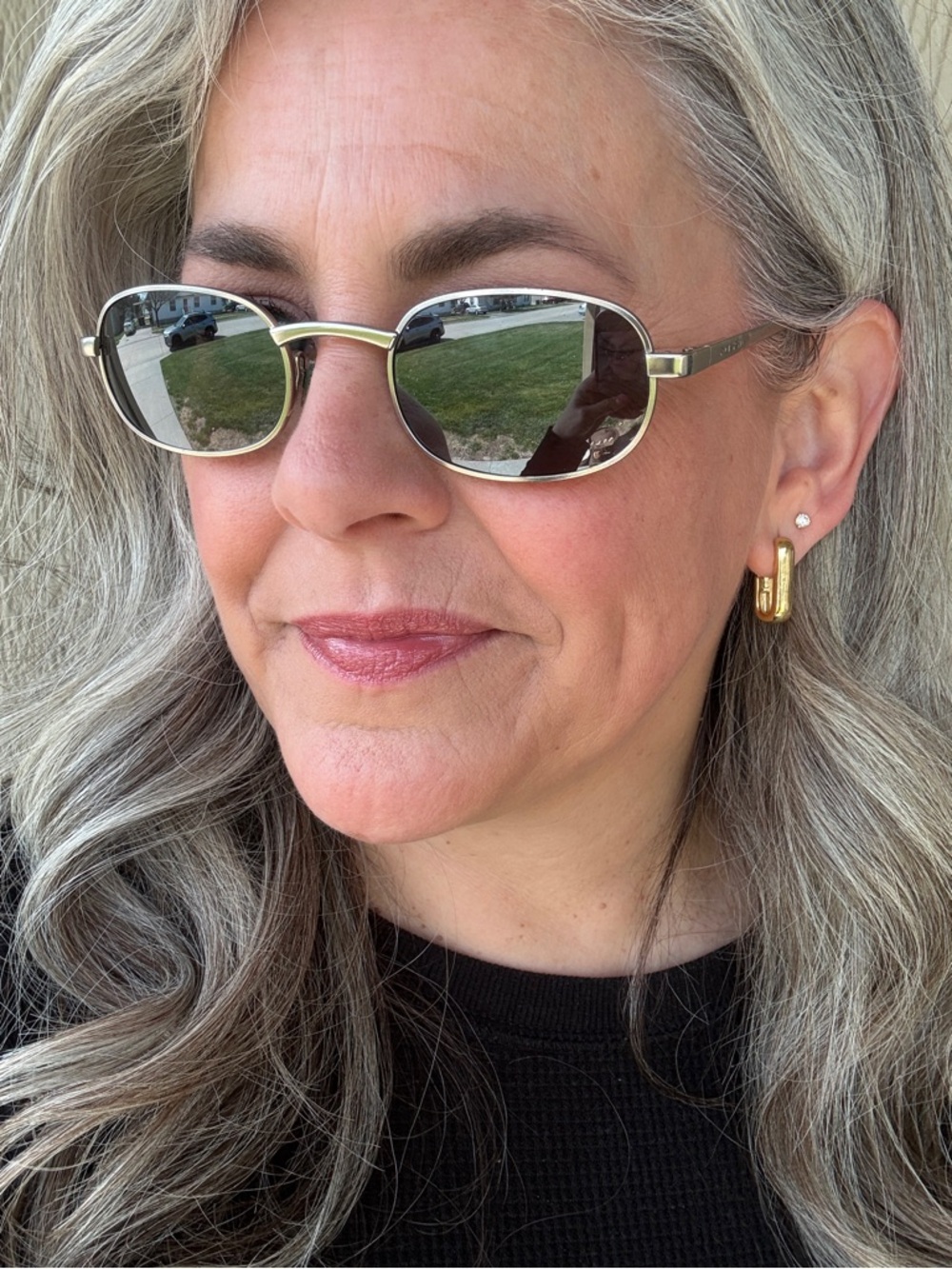 Fossil Women’s silver Tone Sunglasses - Stylish Mirrored Lenses